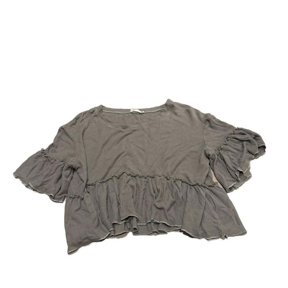 Altar'd State Juniper Ruffle Top Green